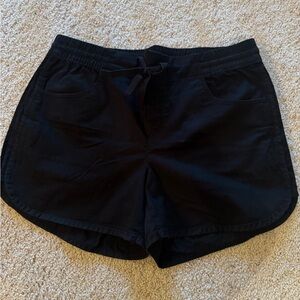 Eddie Bauer Women's Black Drawstring Casual Shorts Size 10